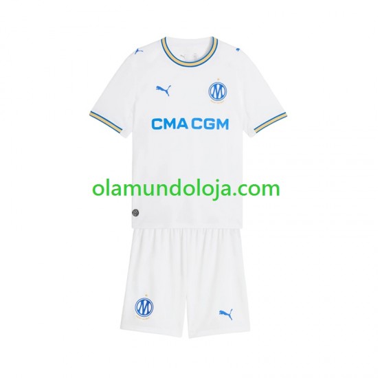 Camisola Olympique de Marseille Criança Equipamento Primeiro 2026-2027 Manga Curta